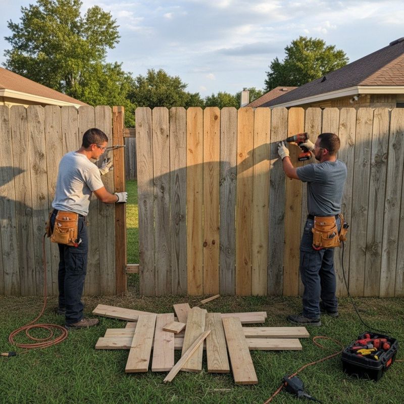 Fence Rail Repair