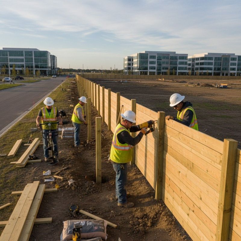 Church Fence Installation detail